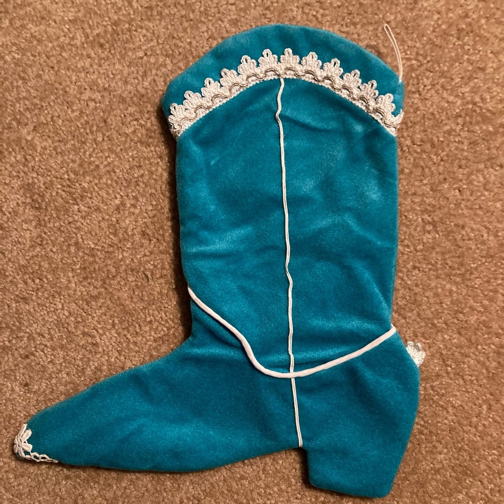 Hand made cowgirl boot, Christmas stocking